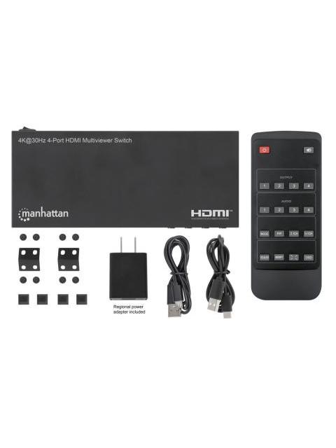 MANHATTAN DIVISOR DE VIDEO HDMI 4X HDMI 3840X2160 4K - Imagen 9