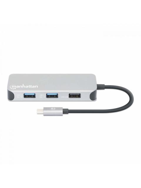MANHATTAN DOCKING STATION 130615 USB C 3X USB 1X USB C 1X HDMI 1X RJ-45 1X SD 1X MICRO SD GRIS - Imagen 4