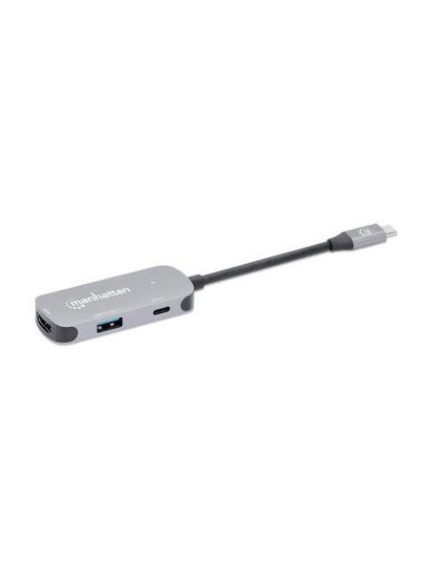 MANHATTAN DOCKING STATION 130707 USB C 1X USB 1X USB C 1X HDMI GRIS - Imagen 6
