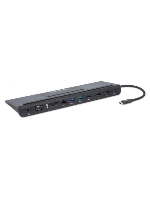 DOCKING STATION MANHATTAN USB-C A 11PTO 3 MONITORES C-MST 100W 153478 - Imagen 3
