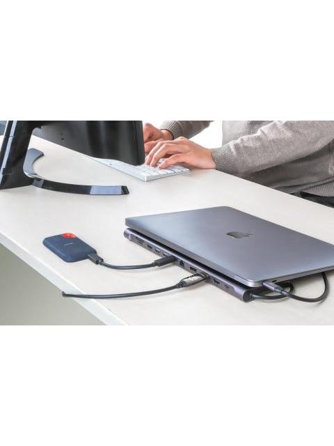 MANHATTAN DOCKING STATION 190305 USB-C 2 X USB-C 3.0 2 X USB-A 3.0 1 X USB-A 2.0 2 X HDMI 1 X DISPLAYPORT 1 X RJ-45 1 X 3.5MM MICROSD-SD - Imagen 4