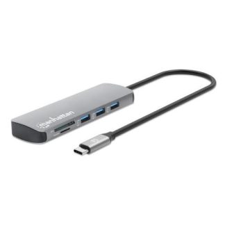 MANHATTAN DOCKING STATION 190459 USB-C 2 X USB-C 3.0 3 X USB-A 3.0 1 X HDMI 1 X RJ-45 MICROSD-SD