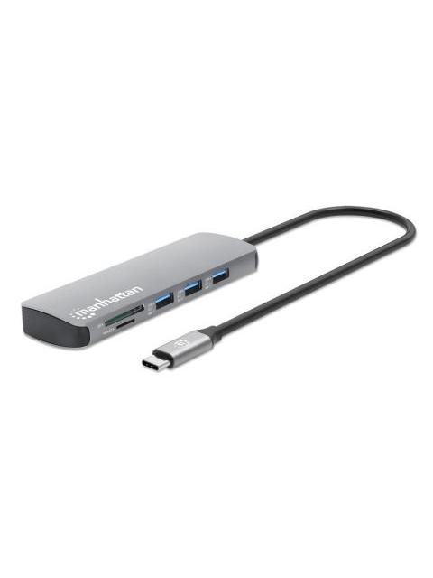 MANHATTAN DOCKING STATION 190459 USB-C 2 X USB-C 3.0 3 X USB-A 3.0 1 X HDMI 1 X RJ-45 MICROSD-SD