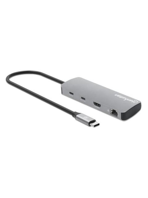 MANHATTAN DOCKING STATION 190459 USB-C 2 X USB-C 3.0 3 X USB-A 3.0 1 X HDMI 1 X RJ-45 MICROSD-SD - Imagen 2