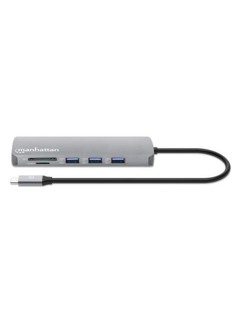 MANHATTAN DOCKING STATION 190459 USB-C 2 X USB-C 3.0 3 X USB-A 3.0 1 X HDMI 1 X RJ-45 MICROSD-SD - Imagen 4