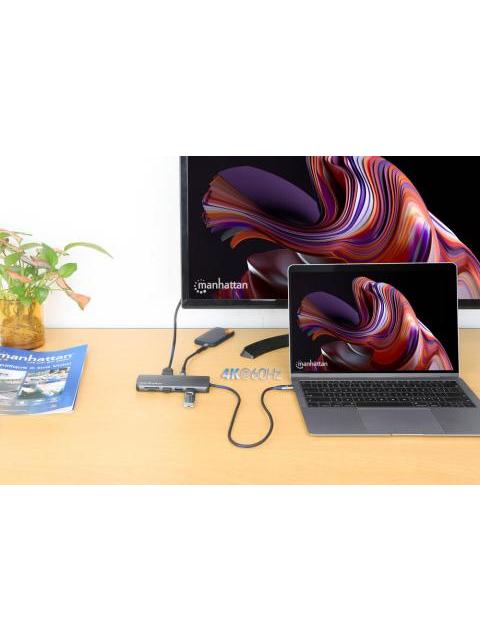 MANHATTAN DOCKING STATION 190459 USB-C 2 X USB-C 3.0 3 X USB-A 3.0 1 X HDMI 1 X RJ-45 MICROSD-SD - Imagen 5