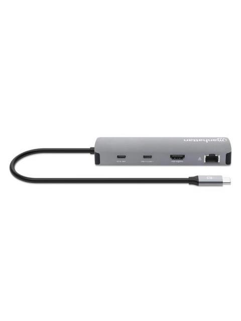 MANHATTAN DOCKING STATION 190459 USB-C 2 X USB-C 3.0 3 X USB-A 3.0 1 X HDMI 1 X RJ-45 MICROSD-SD - Imagen 6