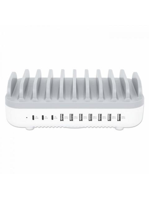 MANHATTAN ESTACION DE CARGA 180856 7X USB A 3X USB C BLANCO-GRIS - Imagen 3