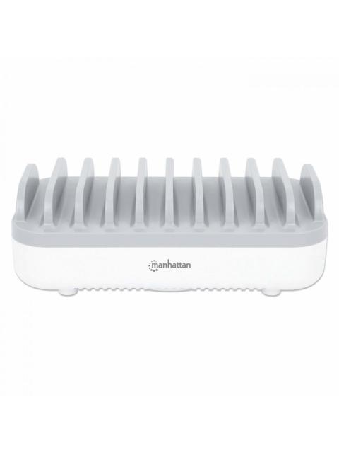 MANHATTAN ESTACION DE CARGA 180856 7X USB A 3X USB C BLANCO-GRIS - Imagen 4