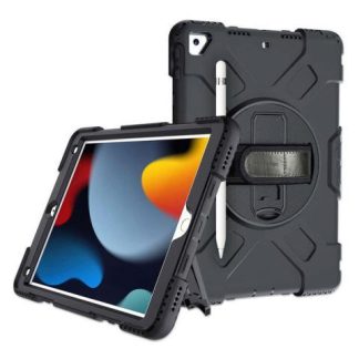 MANHATTAN FUNDA USO RUDO PARA IPAD 9ª-8ª-7ª GEN 10.2 NEGRO
