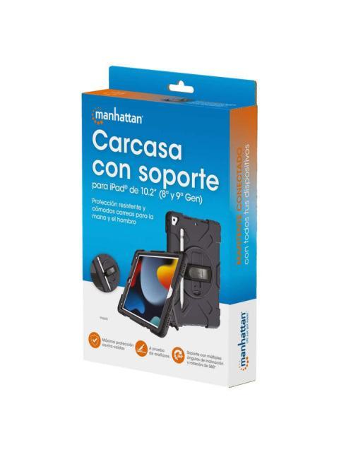 MANHATTAN FUNDA USO RUDO PARA IPAD 9ª-8ª-7ª GEN 10.2 NEGRO - Imagen 3