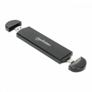 MANHATTAN GABINETE DE SSD M.2 USB-A-USB-C NEGRO