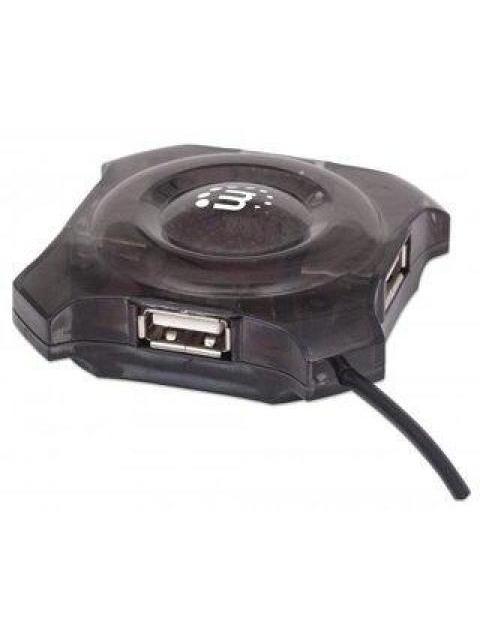 MANHATTAN HUB USB 1.1 DE 4 PUERTOS 12 MBIT-S NEGRO-TRANSPARENTE - Imagen 2