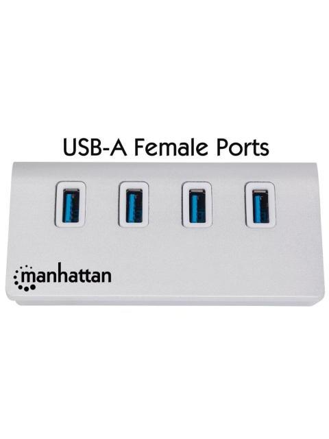 MANHATTAN HUB USB A 3.1 MACHO - 4X USB A 3.0 HEMBRA 5000 MBIT-S BLANCO - Imagen 4