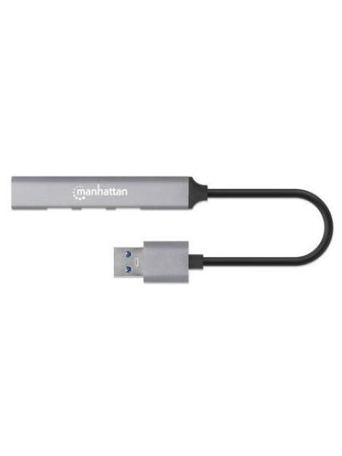 MANHATTAN HUB USB A 3.2 DE 3 PUERTOS 5000 MBIT-S GRIS - Imagen 3