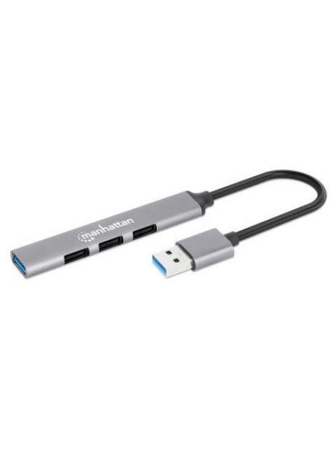 MANHATTAN HUB USB A 3.2 DE 3 PUERTOS 5000 MBIT-S GRIS - Imagen 5
