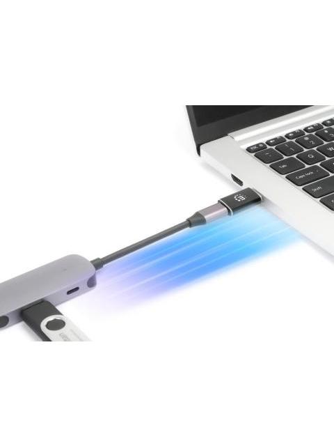 MANHATTAN HUB USB-A MACHO 1X USB-C 5 GBIT-S NEGRO - Imagen 2