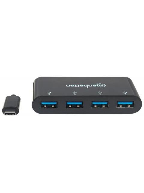 MANHATTAN HUB USB C 3.0 MACHO - 4X USB A 3.0 HEMBRA 5000 MBIT-S NEGRO - Imagen 3