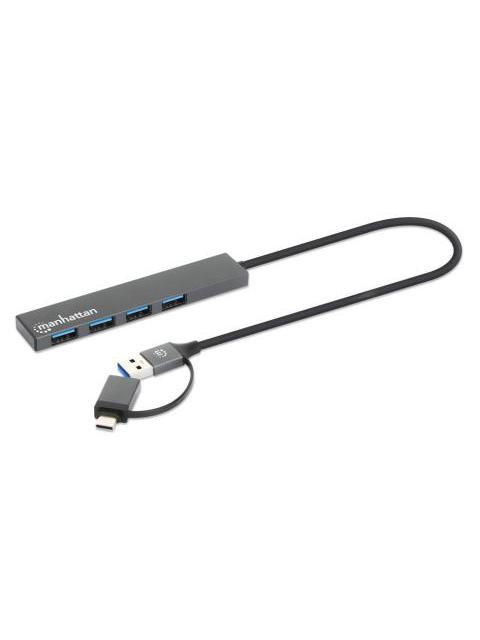 manhattan_hub_usb_c_a_4x_usb_a_3_2_gris_2_161037