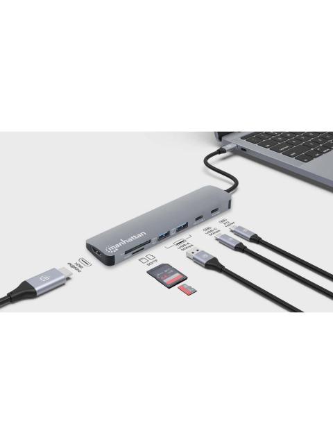 MANHATTAN HUB USB-C - HDMI USB-A 2.0 USB-C 5 GBIT-S - Imagen 7