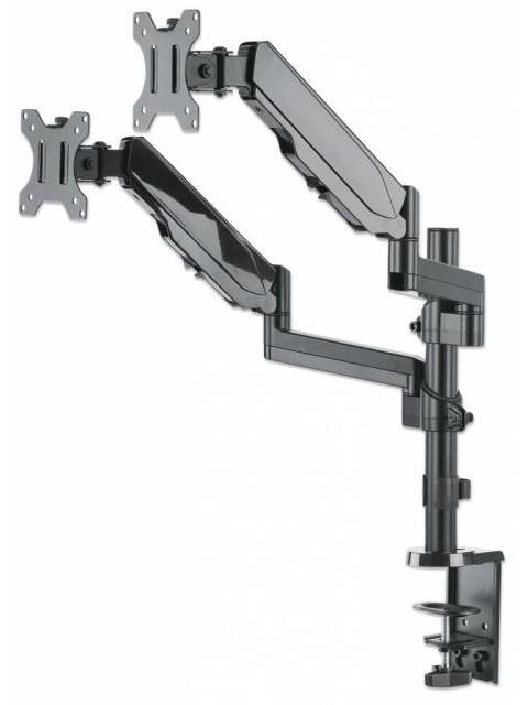 MANHATTAN SOPORTE DE ESCRITORIO 2 MONITORES 17 - 32 HASTA 8KG NEGRO - Imagen 5