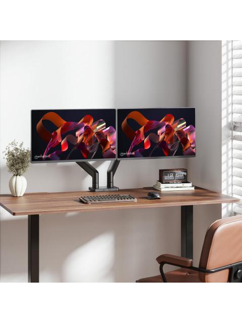 MANHATTAN SOPORTE DE ESCRITORIO PARA 2 MONITORES 17 - 45 HASTA 36.3KG - Imagen 8