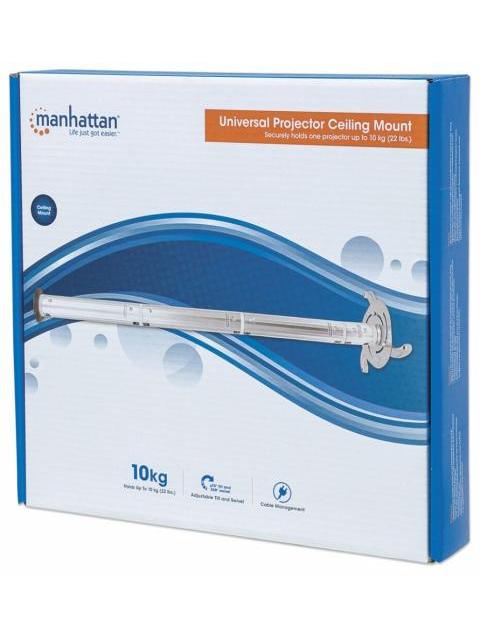 MANHATTAN SOPORTE DE TECHO PARA PROYECTOR 30-37CM HASTA 15KGS PLATA - Imagen 4