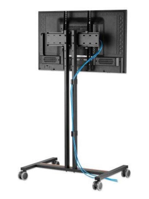 MANHATTAN SOPORTE MOVIL DE PISO 462068 PARA PANTALLA 34 - 55 HASTA 35KG NEGRO - Imagen 5