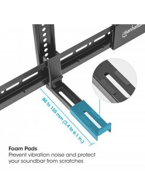 MANHATTAN SOPORTE PARA BARRA DE SONIDO 461849 HASTA 15KG NEGRO - Imagen 5