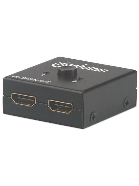 MANHATTAN SWITCH BIDIRECCIONAL HDMI DE 2 PUERTOS 3X HDMI HEMBRA NEGRO