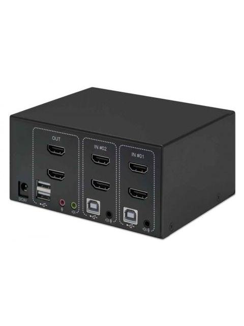 MANHATTAN SWITCH KVM 153522 2X USB 4X HDMI - Imagen 4