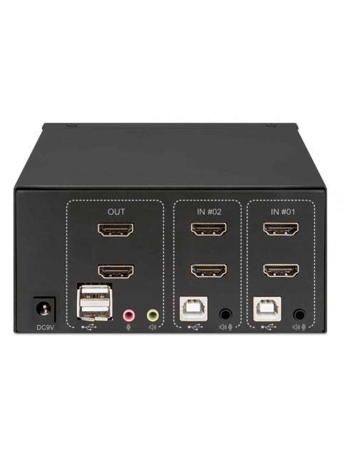 MANHATTAN SWITCH KVM 153522 2X USB 4X HDMI - Imagen 6