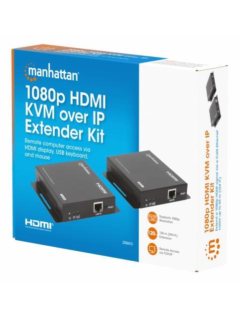 MANHATTAN TRANSMISOR Y RECEPTOR ALAMBRICO POR CABLE CAT6 ENTRADA 1 X RJ-45 1 X HDMI SALIDA 1 X RJ-45 1 X HDMI HASTA 120 METROS - Imagen 8
