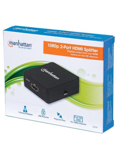 MANHATTAN VIDEO SPLITTER HDMI 2 PUERTOS DE VIDEO - Imagen 5