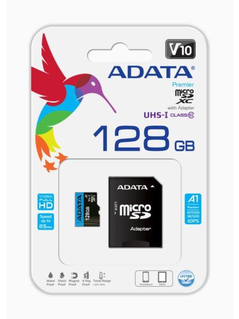MEMORIA FLASH ADATA AUSDX128GUICL10A1-RA1 128GB MICROSDXC UHS-I CLASE 10 CON ADAPTADOR - Imagen 4