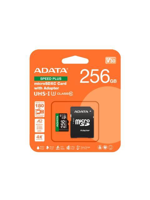MEMORIA FLASH ADATA UD256GUI3V30A2SP-RA1 256GB MICROSDXC UHS-I CLASE 10 CON ADAPTADOR - Imagen 3