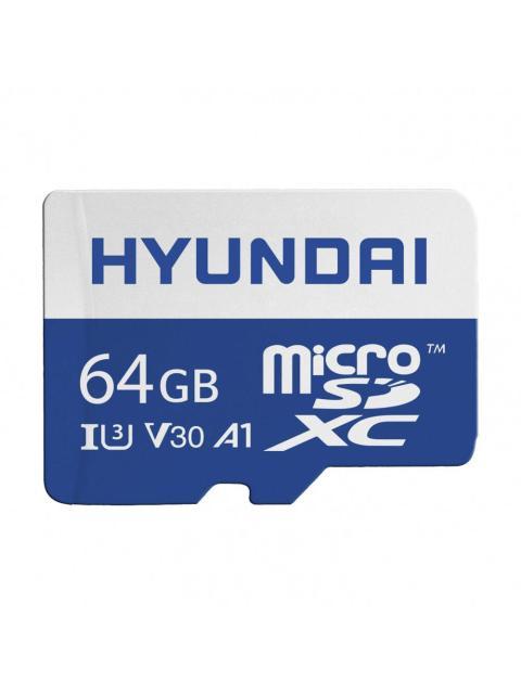 MEMORIA FLASH HYUNDAI U3 64GB MICROSDXC UHS-I CLASE 10 CON ADAPTADOR