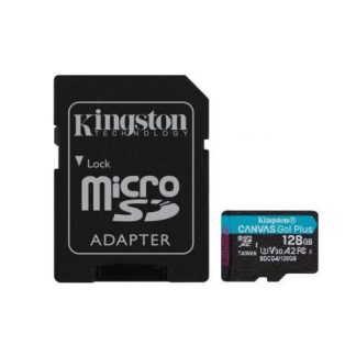 MEMORIA FLASH KINGSTON CANVAS GO! PLUS 128GB MICROSD UHS-I CLASE 10 CON ADAPTADOR
