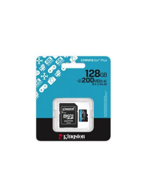 MEMORIA FLASH KINGSTON CANVAS GO! PLUS 128GB MICROSD UHS-I CLASE 10 CON ADAPTADOR - Imagen 5