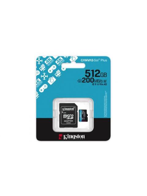 MEMORIA FLASH KINGSTON CANVAS GO! PLUS 512GB MICROSD UHS-I CLASE 10 CON ADAPTADOR - Imagen 5