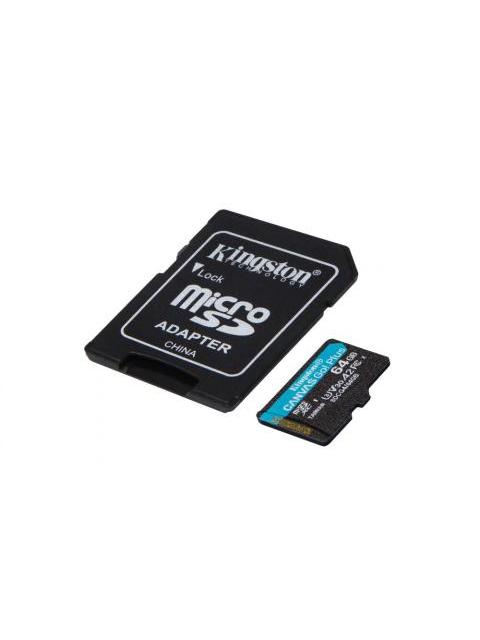 MEMORIA FLASH KINGSTON CANVAS GO! PLUS 64GB MICROSD UHS-I CLASE 10 CON ADAPTADOR - Imagen 3