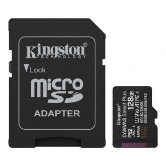 MEMORIA FLASH KINGSTON CANVAS SELECT PLUS 128GB MICROSD UHS-I CLASE 10 CON ADAPTADOR