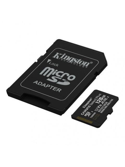 MEMORIA FLASH KINGSTON CANVAS SELECT PLUS 128GB MICROSD UHS-I CLASE 10 CON ADAPTADOR - Imagen 2