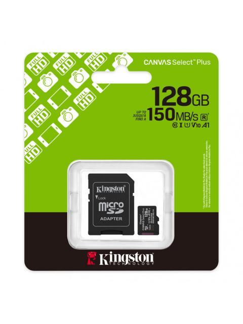 MEMORIA FLASH KINGSTON CANVAS SELECT PLUS 128GB MICROSD UHS-I CLASE 10 CON ADAPTADOR - Imagen 4