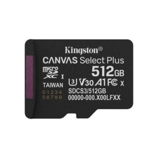 MEMORIA FLASH KINGSTON CANVAS SELECT PLUS 512GB MICROSDXC UHS-I CLASE 10