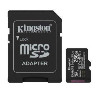 MEMORIA FLASH KINGSTON CANVAS SELECT PLUS GEN3 256GB MICROSD UHS-I CLASE 10 CON ADAPTADOR