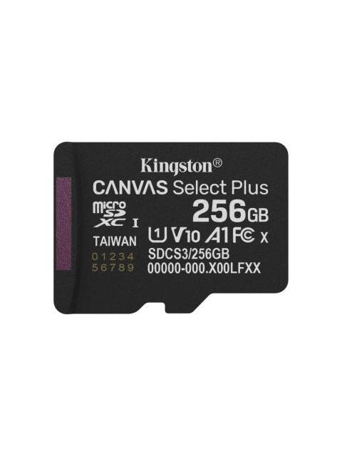 MEMORIA FLASH KINGSTON CANVAS SELECT PLUS GEN3 256GB MICROSD UHS-I CLASE 10 CON ADAPTADOR - Imagen 4