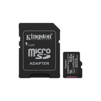 MEMORIA FLASH KINGSTON CANVAS SELECT PLUS GEN 3 512GB MICROSDXC UHS-I CLASE 10 CON ADAPTADOR
