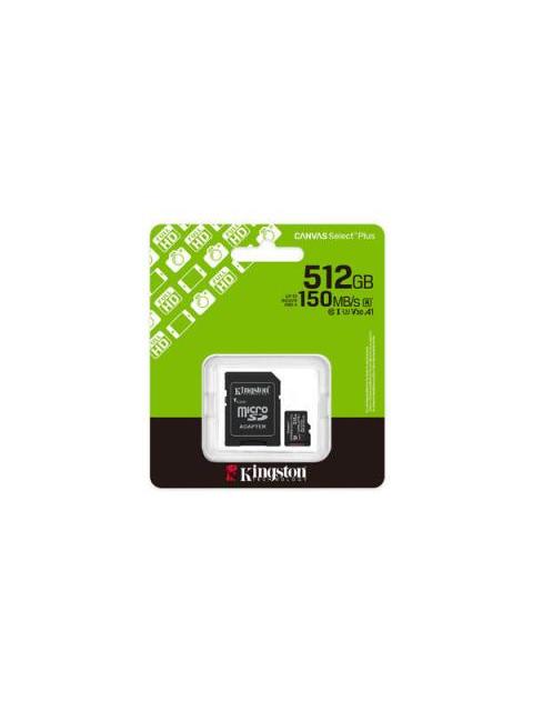 MEMORIA FLASH KINGSTON CANVAS SELECT PLUS GEN 3 512GB MICROSDXC UHS-I CLASE 10 CON ADAPTADOR - Imagen 6