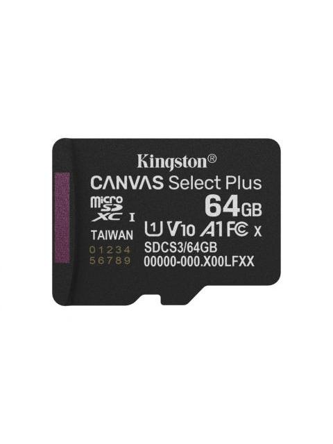 MEMORIA FLASH KINGSTON SDCS3-64GB 64GB MICROSDXC UHS-I CLASE 10 CON ADAPTADOR - Imagen 3